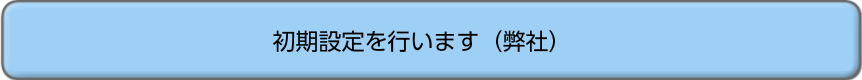 初期設定を行います（弊社）