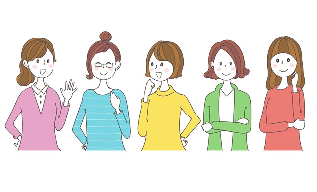 口コミをする女性のイメージ